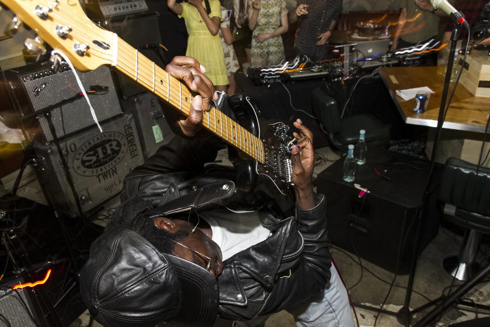 Guitarist playing live music